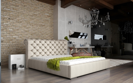 Łóżko tapicerowane Manchester marki Comforteo fot. Comforteo