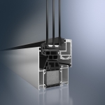 Przekrój przez wysoko energooszczędne okno Schüco AWS 75 BS.SI+ o&nbsp;widocznej szerokości profili 89 mm, Schüco