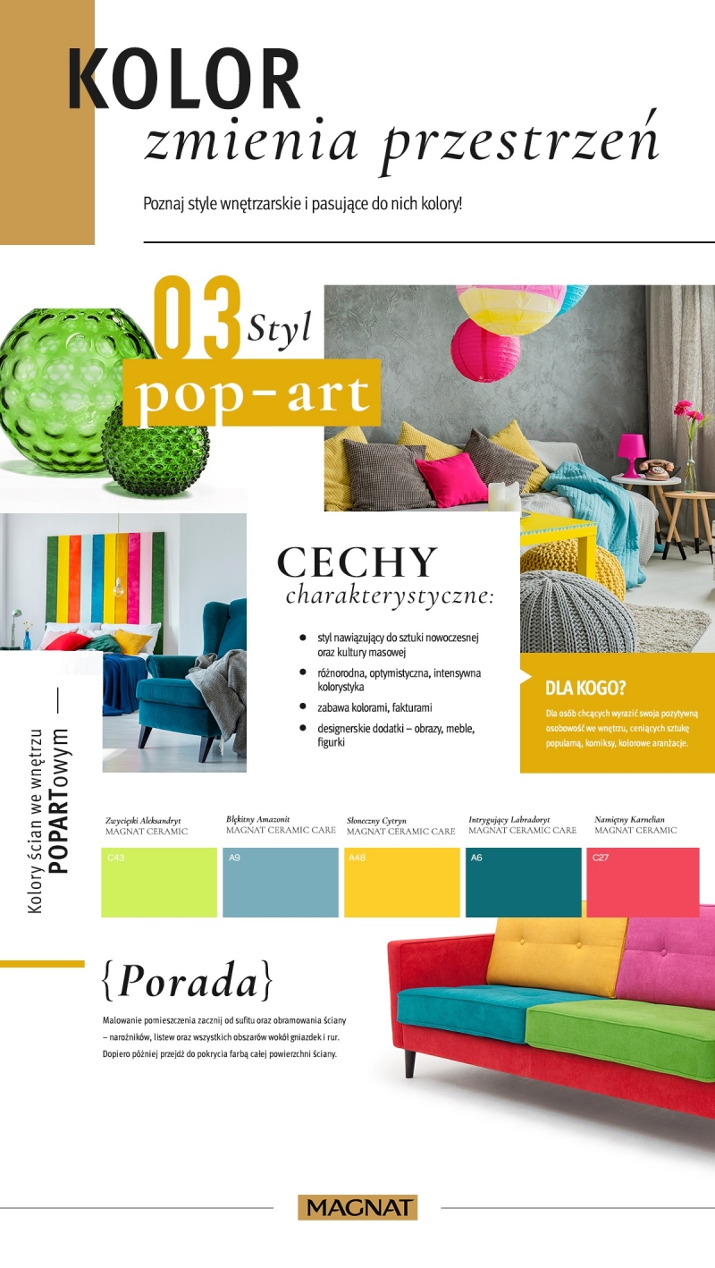 Styl pop-art MAGNAT